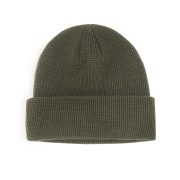 Japanese Style Solid Color Waffle-Knit Beanie - Women's Autumn/Winter Trendy Brand Cold Weather Cap, Men's Warm Knit Hat