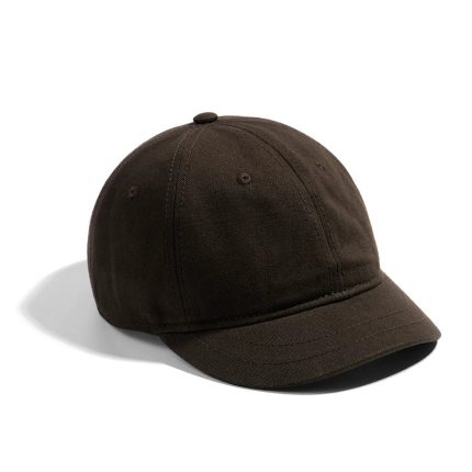 Versatile Solid Color Short Brim Cap - Korean Trendy Brand, Large Head Circumference, Japanese Style Baseball Cap for Men and Women, Soft Top Retro Brown